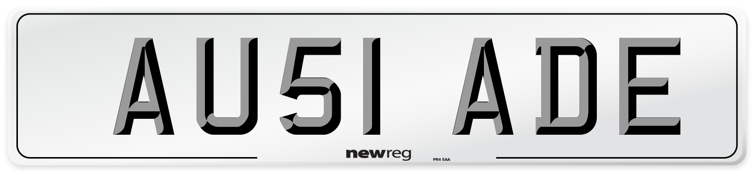 AU51 ADE Number Plate from New Reg